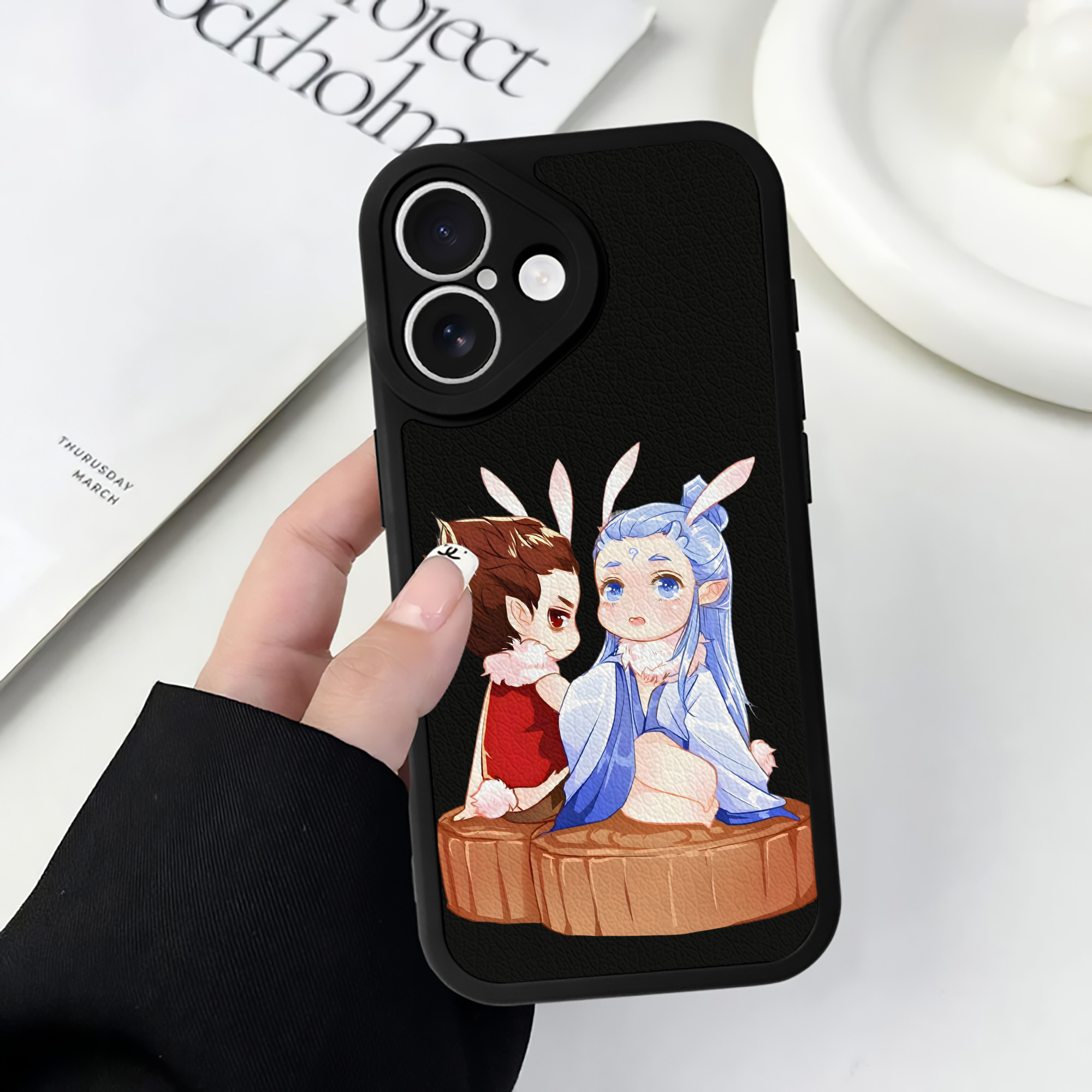 （画像用） Ne Zha 2 ナタ 魔童の大暴れ 【iPhone 16シリーズ対応】シリコンスマホケース（レザー調） 材質：シリコン